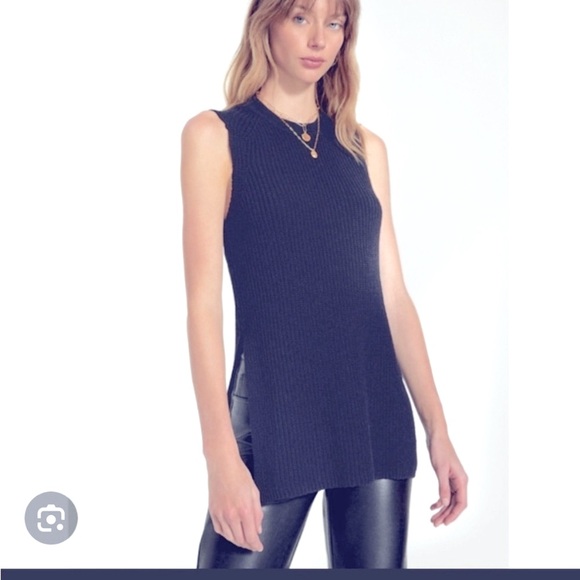 Aritzia Wilfred Palmier Black Sleeveless Tunic - Picture 2 of 3
